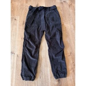 Faherty Dark Gray‎ Tie Waist Velour Joggers Size S